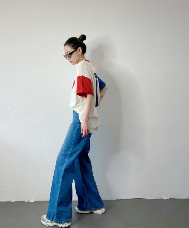 2 Tones Prtined Tee #250303